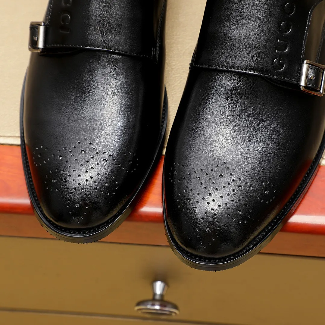 Men's men's shoes💰440💰💰🎩🎩🔥🔥Gucci GUCCI official website men's business formal leather shoes updated💥Hong Kong counter synchronized new styles💥completely one-to-one replica shipment👍zero gap in counter quality 0⃣️all made of imported cowhide with original hardware buckle➕🐂leather lining, color, code matching 39-44